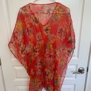 Sheer floral cover-up